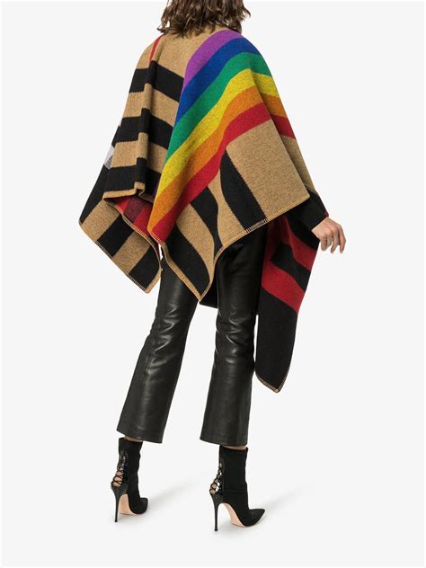 burberry rainbow poncho replica|farfetch burberry capes.